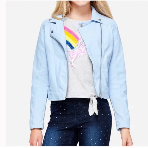 Justice Faux Leather Jacket - Picture 1 of 11